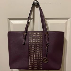Michael Kors Jet Set Grommet Leather Bag